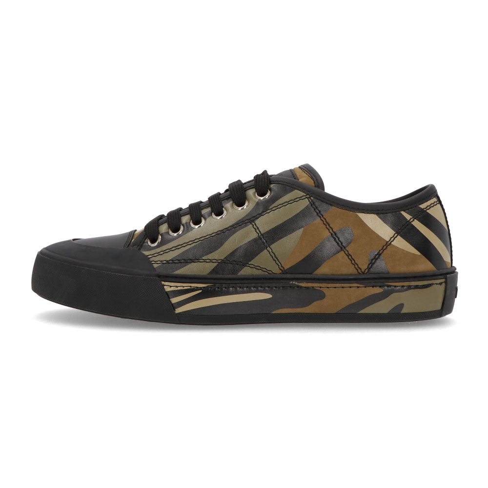 TOD’S トッズ スニーカー グリーン系 レザー ローカット カモフラ柄