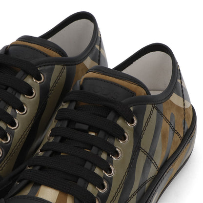 トッズ スニーカー CASS.GOMMA 26A ALL.PUNT.DIS.ZEBRA EZO グリーン系 ローカット アニマル柄 カモフラ柄 ゼブラ