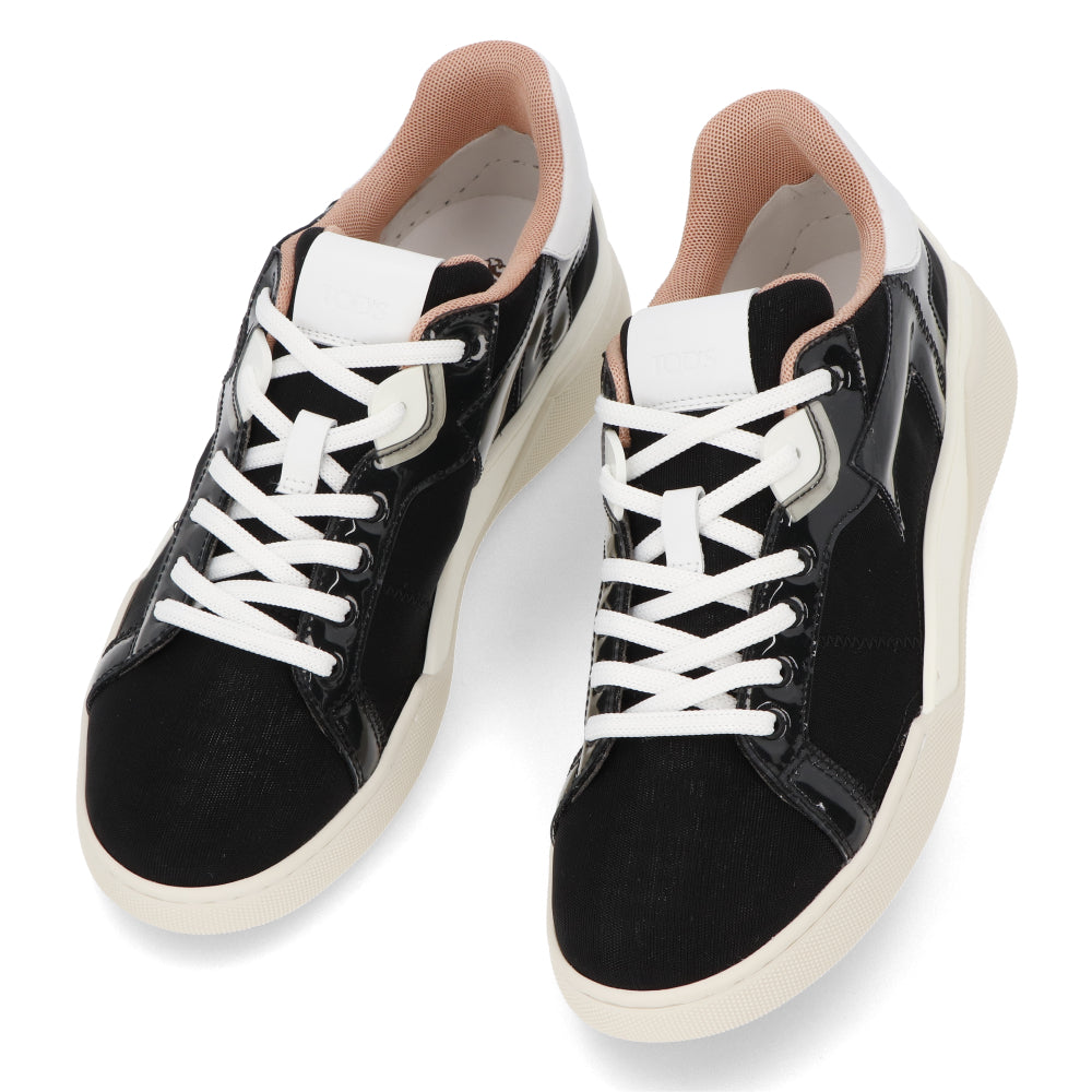 トッズ スニーカー CASSETTA LEGG.31G ALLAC.T MAXI TES NPF ブラック ローカット メッシュ レースアップ