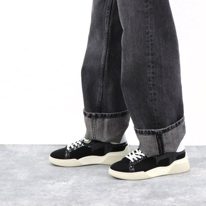 トッズ スニーカー CASSETTA LEGG.31G ALLAC.T MAXI TES NPF ブラック ローカット メッシュ レースアップ