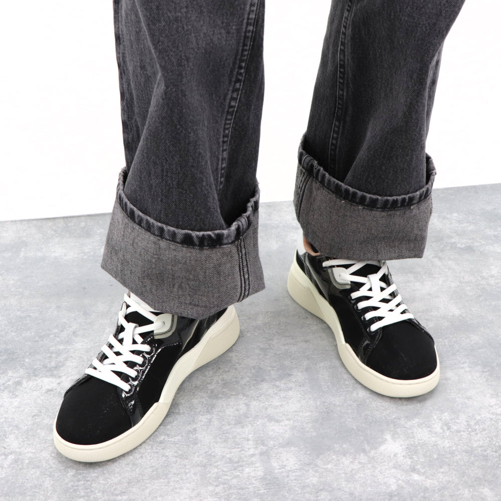 トッズ スニーカー CASSETTA LEGG.31G ALLAC.T MAXI TES NPF ブラック ローカット メッシュ レースアップ