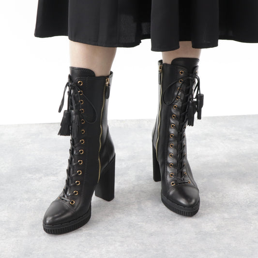 トッズ ミドルブーツ XXW64A0X020GOCB999 レースアップ フリンジ