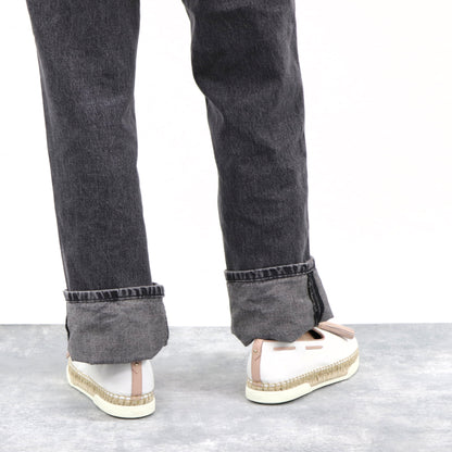 TOD’S スリッポン エスパドリーユ ホワイト レザー