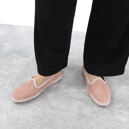 トッズ シューズ パンプス レディース ピンクベージュ レッド スエード ステッチ モカシン ドライビングシューズ ヒールなし XXW24B0AI70HR0