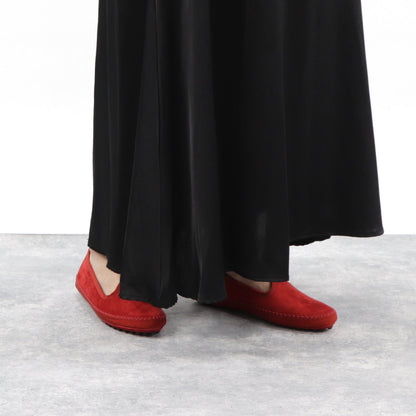 トッズ シューズ パンプス レディース ピンクベージュ レッド スエード ステッチ モカシン ドライビングシューズ ヒールなし XXW24B0AI70HR0