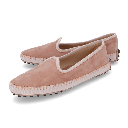 トッズ シューズ パンプス レディース ピンクベージュ レッド スエード ステッチ モカシン ドライビングシューズ ヒールなし XXW24B0AI70HR0