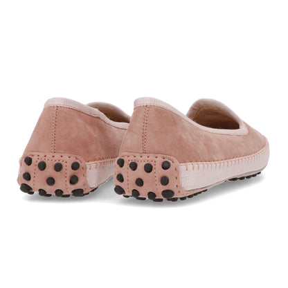 トッズ シューズ パンプス レディース ピンクベージュ レッド スエード ステッチ モカシン ドライビングシューズ ヒールなし XXW24B0AI70HR0