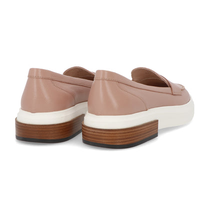 トッズ シューズレディース レッド ベージュ レザー モカシン 厚底 無地 XXW92B0Y41ZQUI