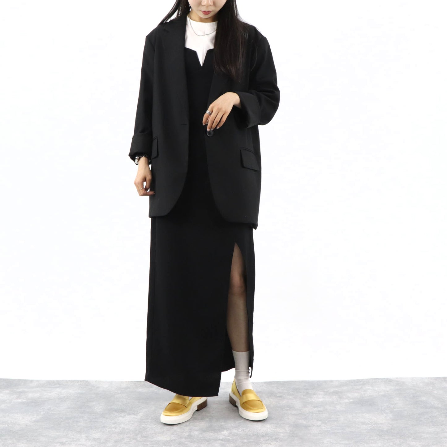 トッズ シューズ モカシン レディース イエロー ネイビー 合成繊維 厚底 無地 XXW92B0Y411RS0