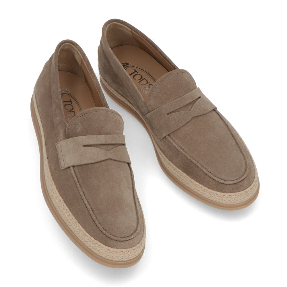 TOD'S  ベージュ ブラウン ネイビー ローファー ウェッジソール XXM0TV0FQ80BYE