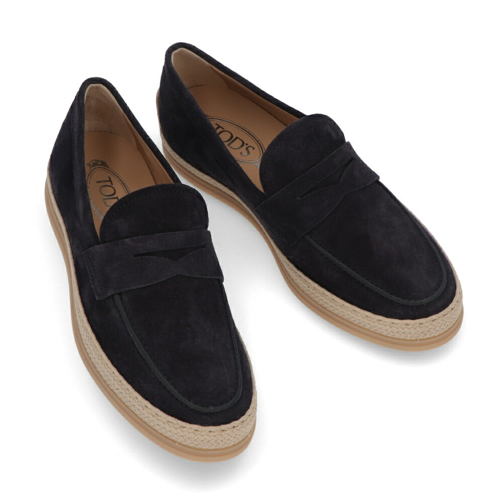 TOD'S  ベージュ ブラウン ネイビー ローファー ウェッジソール XXM0TV0FQ80BYE