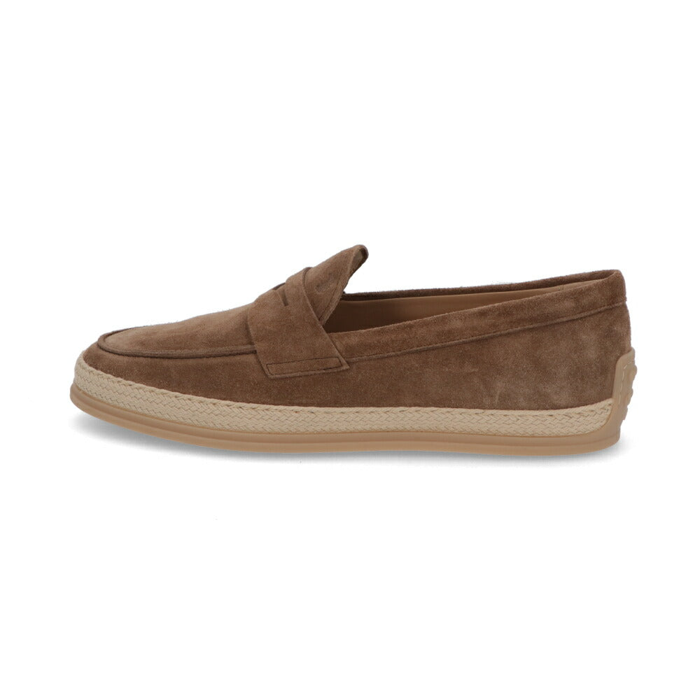 TOD'S  ベージュ ブラウン ネイビー ローファー ウェッジソール XXM0TV0FQ80BYE