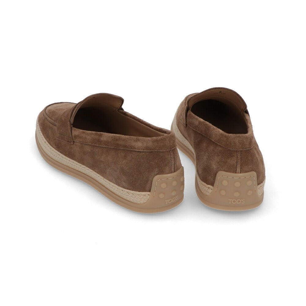TOD'S  ベージュ ブラウン ネイビー ローファー ウェッジソール XXM0TV0FQ80BYE