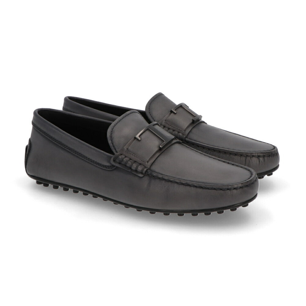 TOD'S CITY GOMMINO グレー ブラウン ドライビングシューズ タイムレス ローファー XXM42C0CT50D9C
