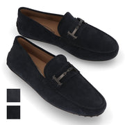 TOD'S ブラウン ネイビー ドライビングシューズ Tバックル ローファー XXM42C0HG70RE0