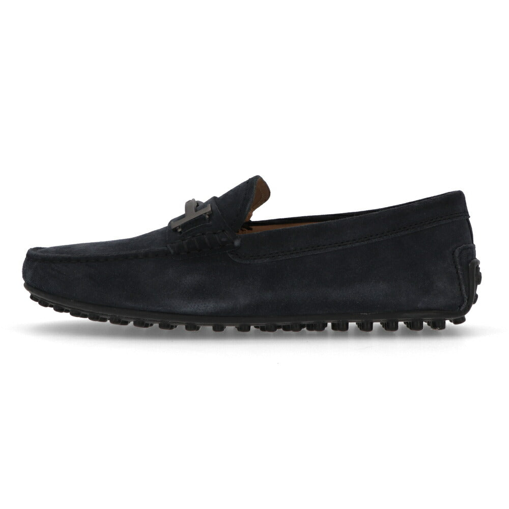 TOD'S ブラウン ネイビー ドライビングシューズ Tバックル ローファー XXM42C0HG70RE0