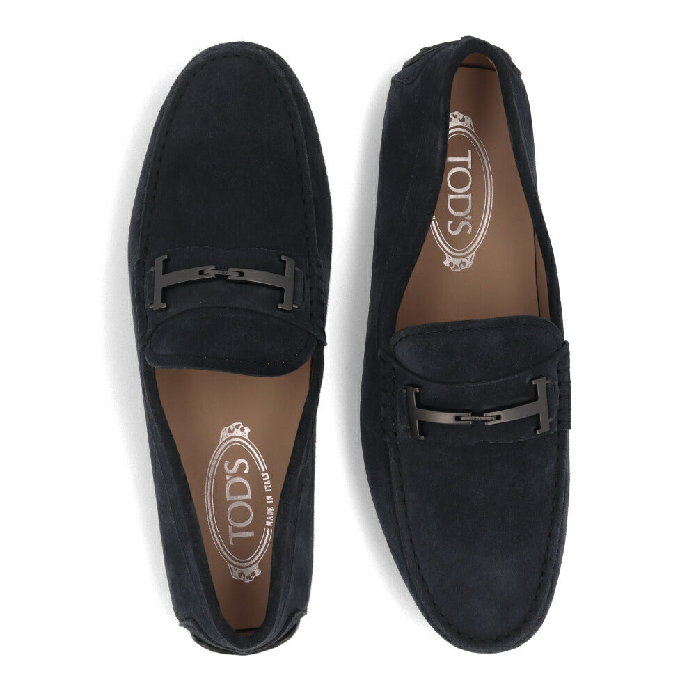 TOD'S ブラウン ネイビー ドライビングシューズ Tバックル ローファー XXM42C0HG70RE0