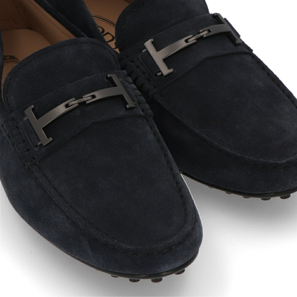 TOD'S ブラウン ネイビー ドライビングシューズ Tバックル ローファー XXM42C0HG70RE0