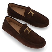 TOD'S ブラウン ベージュ ネイビー ドライビングシューズ Tロゴ ローファー XXM52K0GW61RE0