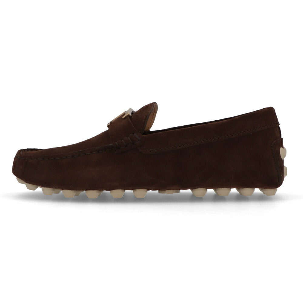 TOD'S ブラウン ベージュ ネイビー ドライビングシューズ Tロゴ ローファー XXM52K0GW61RE0