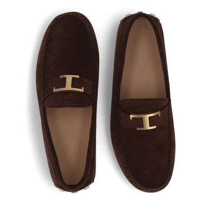 TOD'S ブラウン ベージュ ネイビー ドライビングシューズ Tロゴ ローファー XXM52K0GW61RE0