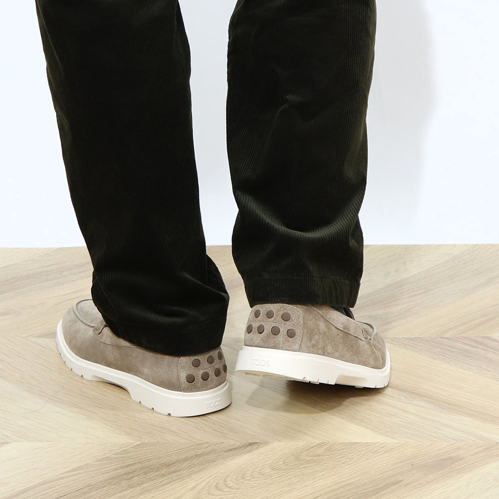 TOD'S スニーカー ベージュ ネイビー スリッポン ローカット XXM59K00040M8W