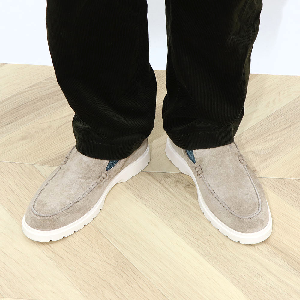TOD'S スニーカー ベージュ ネイビー スリッポン ローカット XXM59K00040M8W
