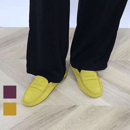 TOD'S イエロー パープル ドライビングシューズ ローファー XXW00G00010RE0