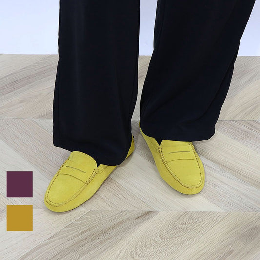 TOD'S イエロー パープル ドライビングシューズ ローファー XXW00G00010RE0