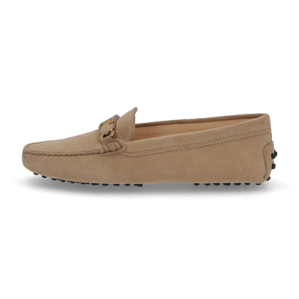 TOD'S グレー ベージュ スエード フラットシューズ ローファー ドライビングシューズ XXW00G0EX10RE0