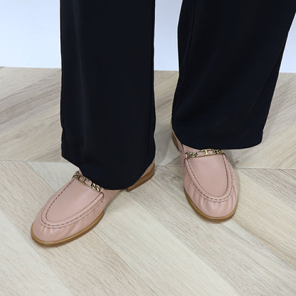 TOD'S ピンクベージュ ロゴ ローファー XXW19K0HC80SOM