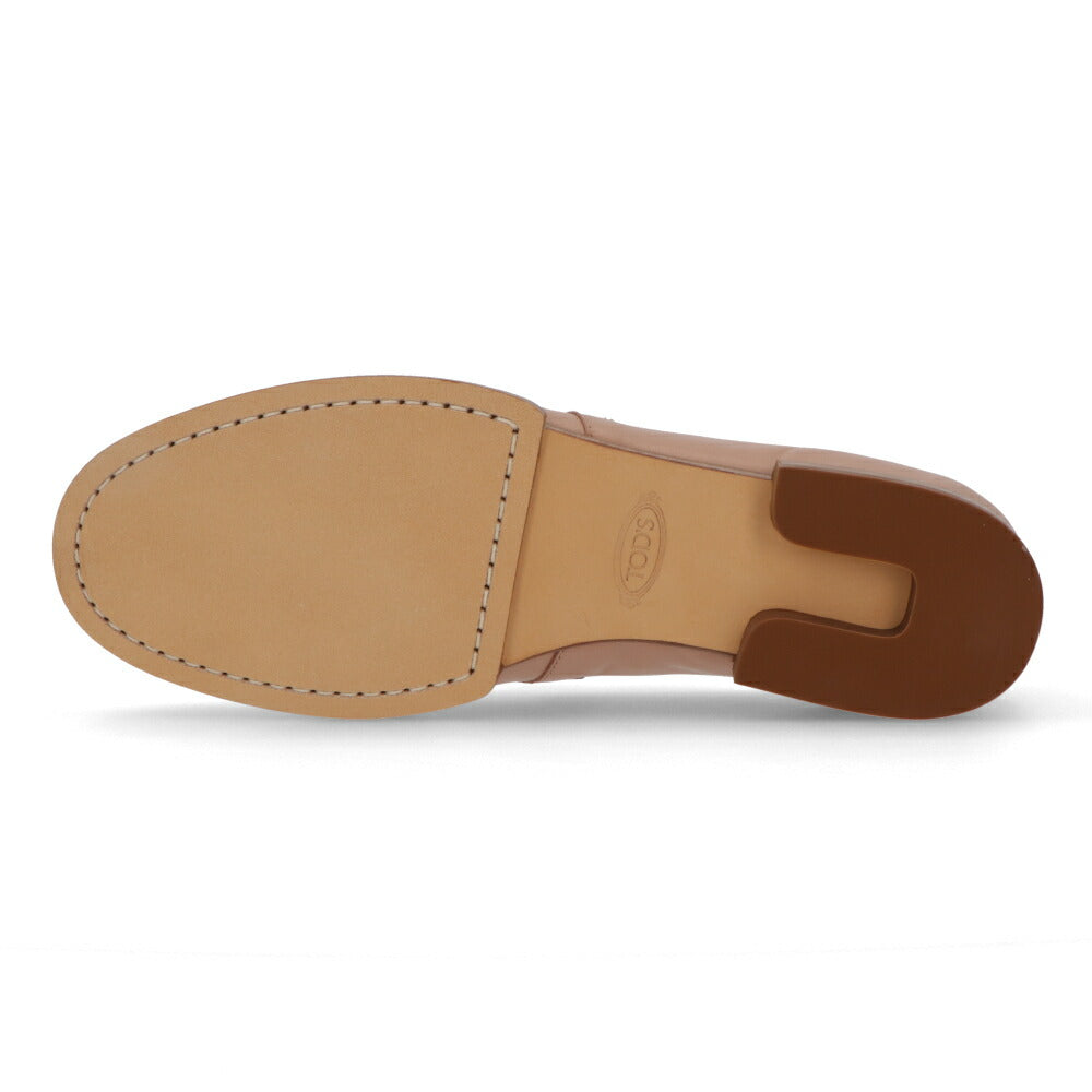 TOD'S トッズ  ピンクベージュ ロゴ ローファー XXW19K0HC80SOM