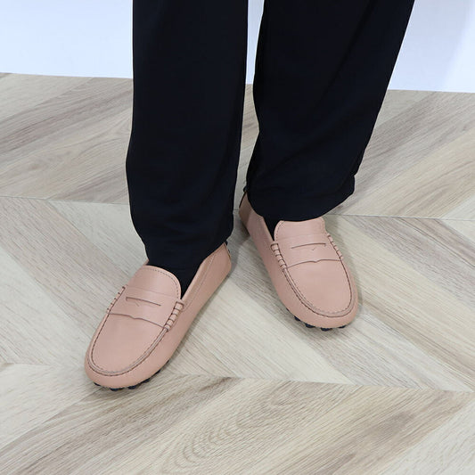 TOD'S ピンクベージュ フラットシューズ ドライビングシューズ ローファー XXW52K00010N6M