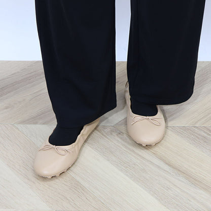 TOD'S ベージュ バレエシューズ リボン XXW76K0HD20SOM