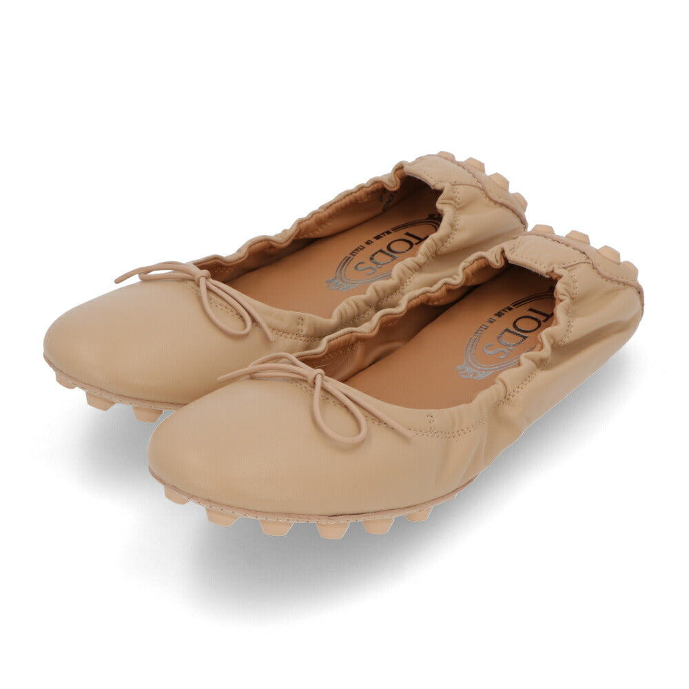 TOD'S ベージュ バレエシューズ リボン XXW76K0HD20SOM
