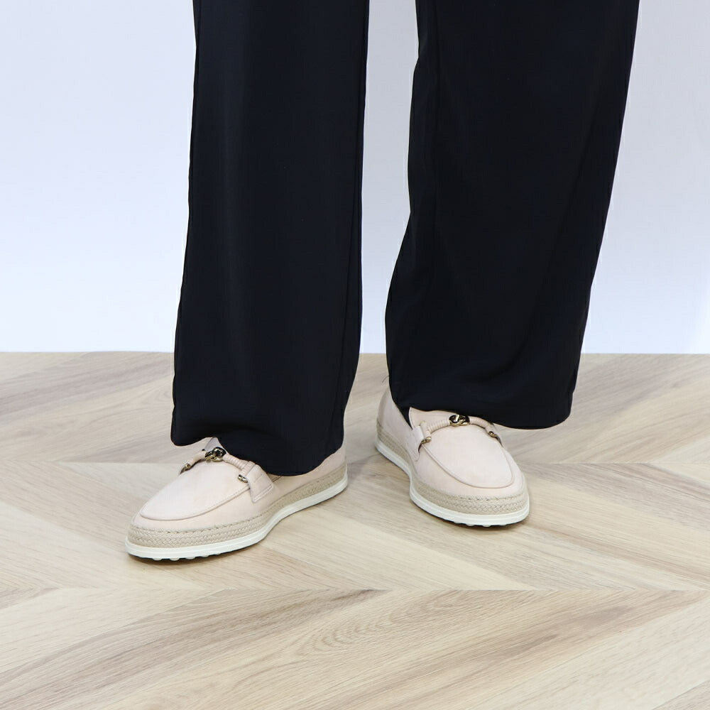 TOD'S エスパドリーユ グレー ベージュ エスパ ローファ XXW92K0HZ00D8W