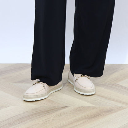 TOD'S エスパドリーユ グレー ベージュ エスパ ローファ XXW92K0HZ00D8W