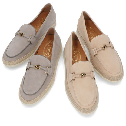 TOD'S エスパドリーユ グレー ベージュ エスパ ローファ XXW92K0HZ00D8W