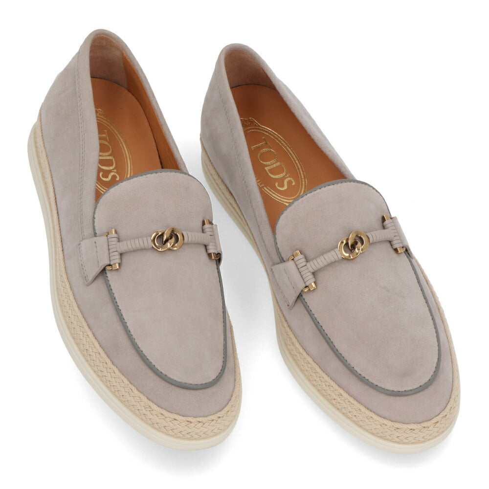 TOD'S エスパドリーユ グレー ベージュ エスパ ローファ XXW92K0HZ00D8W