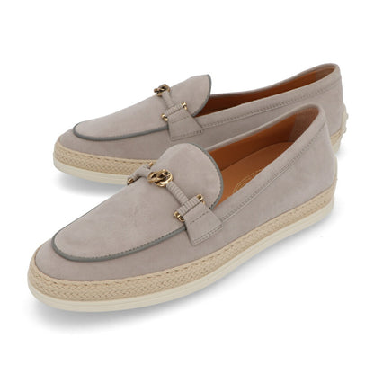 TOD'S エスパドリーユ グレー ベージュ エスパ ローファ XXW92K0HZ00D8W