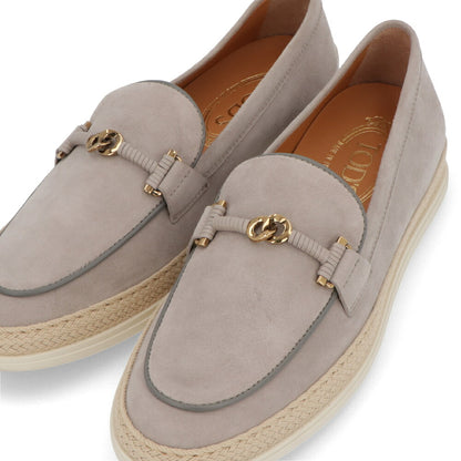 TOD'S エスパドリーユ グレー ベージュ エスパ ローファ XXW92K0HZ00D8W