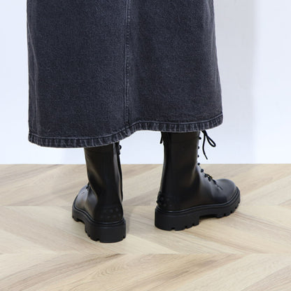 TOD'S ブーツ ブラック レースアップ ショートブーツ XXW08J0EY53RBT