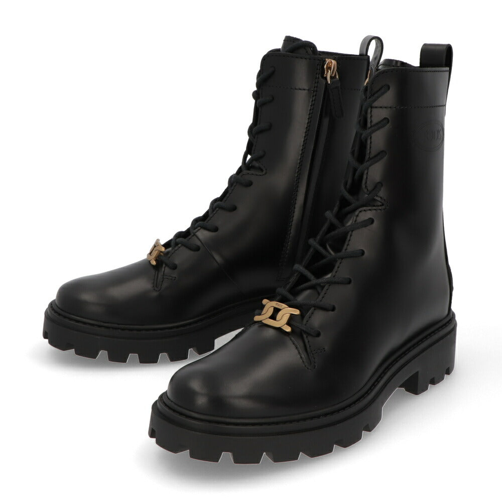 TOD'S ブーツ ブラック レースアップ ショートブーツ XXW08J0EY53RBT