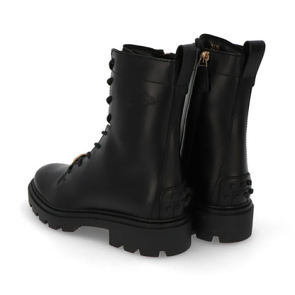 TOD'S ブーツ ブラック レースアップ ショートブーツ XXW08J0EY53RBT