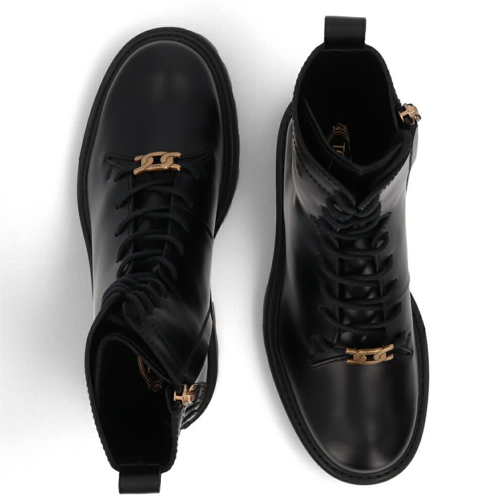 TOD'S ブーツ ブラック レースアップ ショートブーツ XXW08J0EY53RBT