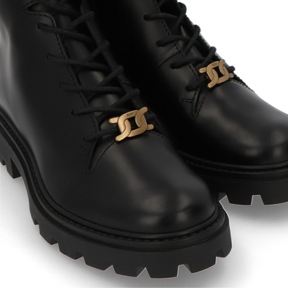TOD'S ブーツ ブラック レースアップ ショートブーツ XXW08J0EY53RBT