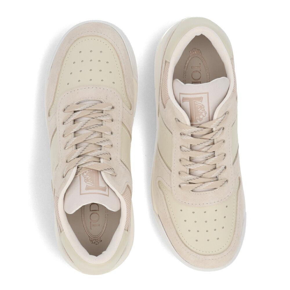 TOD'S スニーカー ベージュ ボルドー ローカット XXM51K0GH50CLT