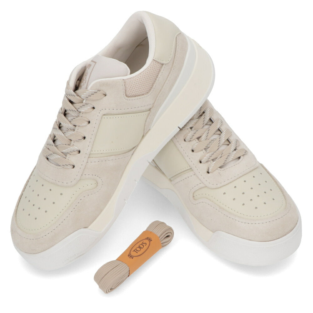 TOD'S スニーカー ベージュ ボルドー ローカット XXM51K0GH50CLT
