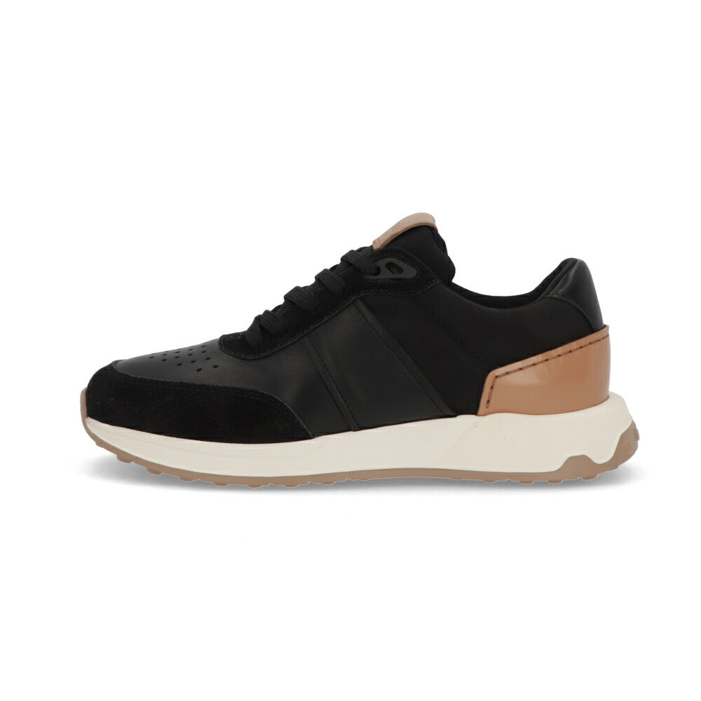 TOD'S スニーカー ブラック スムースカーフスキン レースアップ バイカラー ローカット XXM63K0GT80QHG