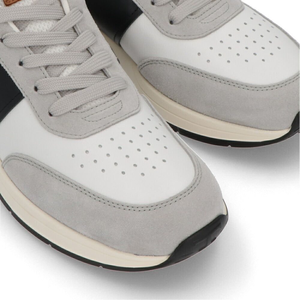 TOD'S トッズ スニーカー ホワイト×グレー×ブラック メッシュ スムース